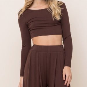 Long sleeve crop top NTW